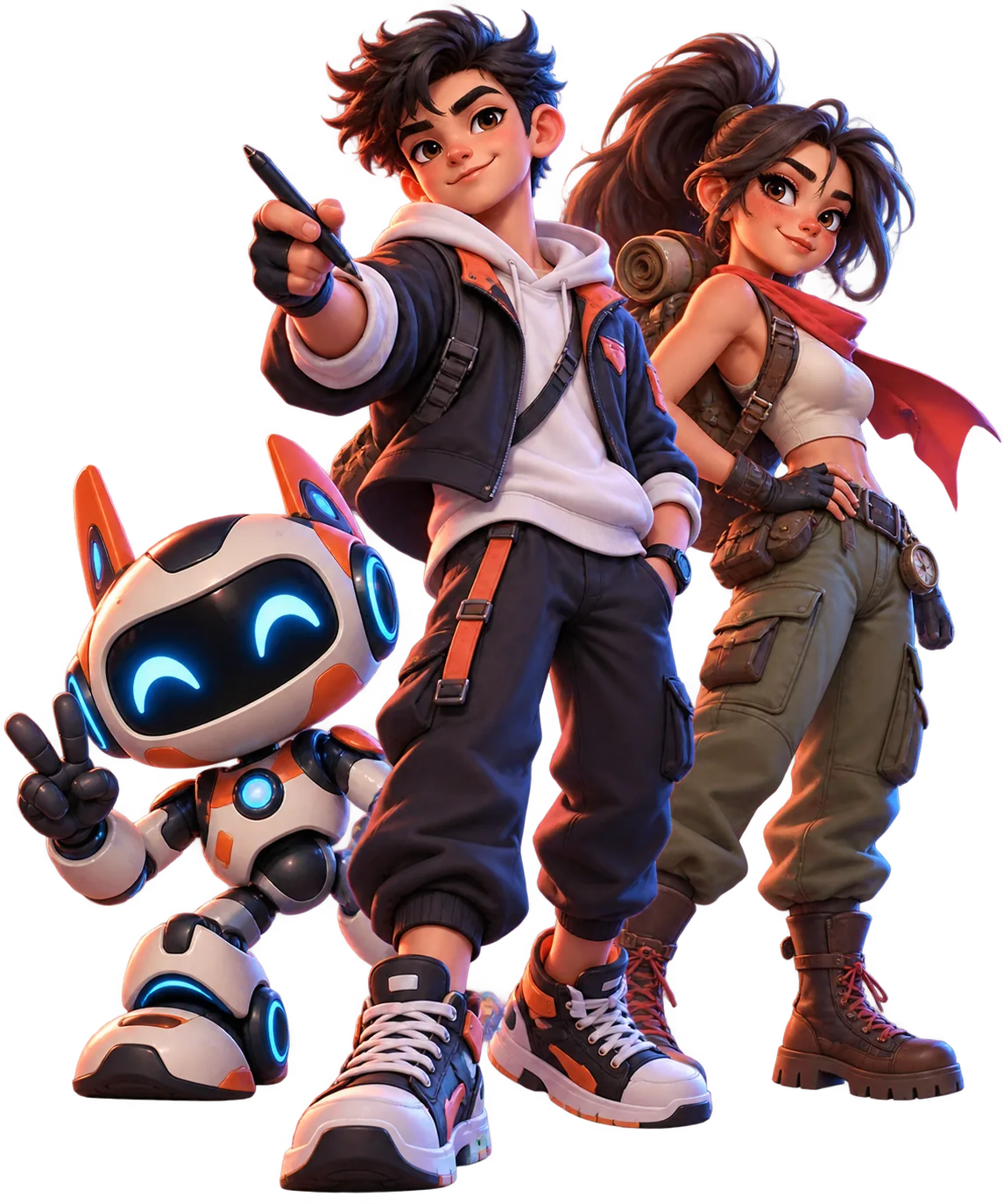 Three original cartoon characters by TheDToons
